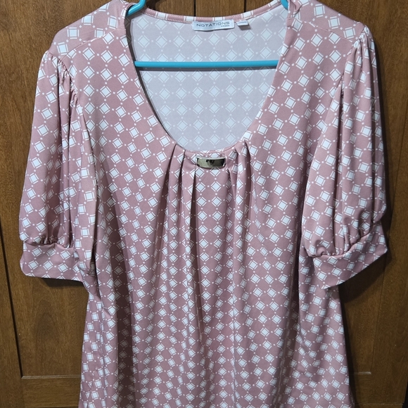 Notations Women's Pink Patterned Top - Picture 1 of 5